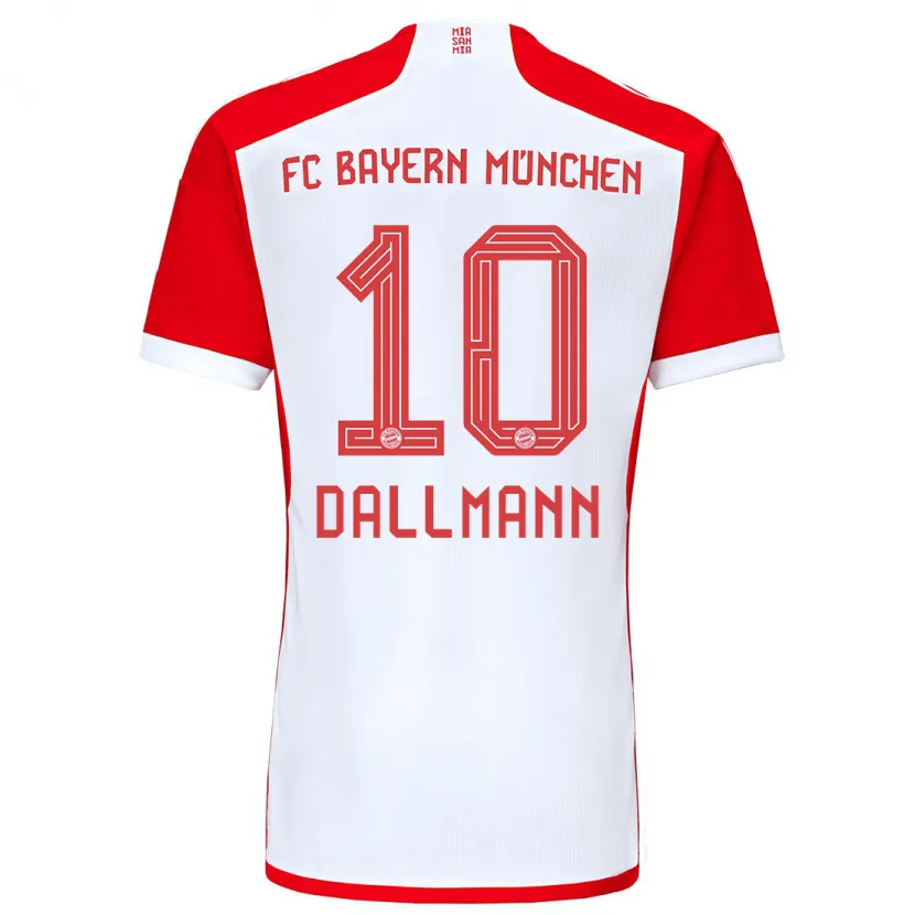 Danxen Niño Camiseta Linda Dallmann #10 Rojo Blanco 1ª Equipación 2023/24 La Camisa