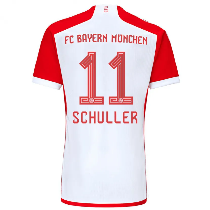 Danxen Niño Camiseta Lea Schuller #11 Rojo Blanco 1ª Equipación 2023/24 La Camisa