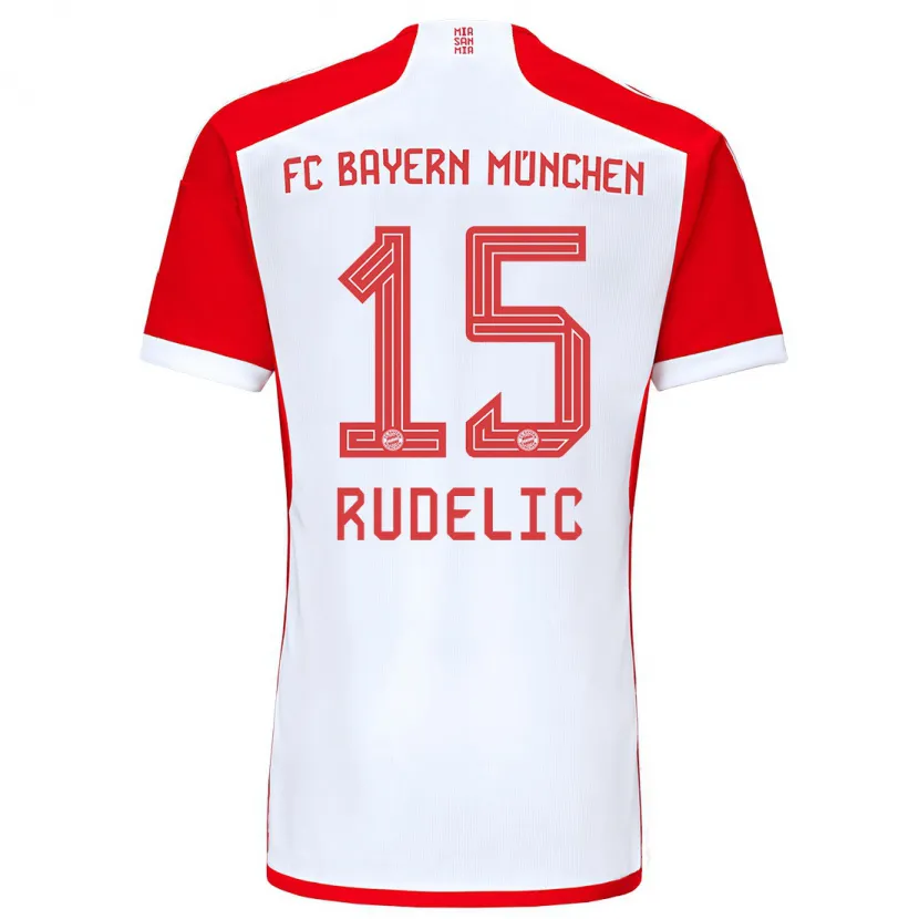 Danxen Niño Camiseta Ivana Rudelic #15 Rojo Blanco 1ª Equipación 2023/24 La Camisa