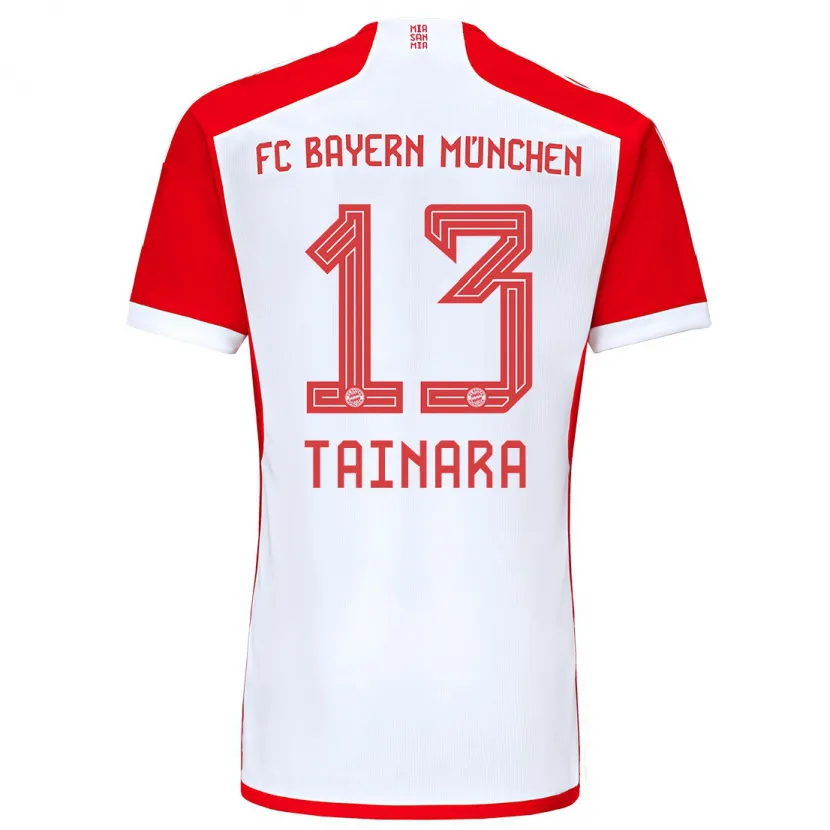 Danxen Niño Camiseta Tainara #13 Rojo Blanco 1ª Equipación 2023/24 La Camisa