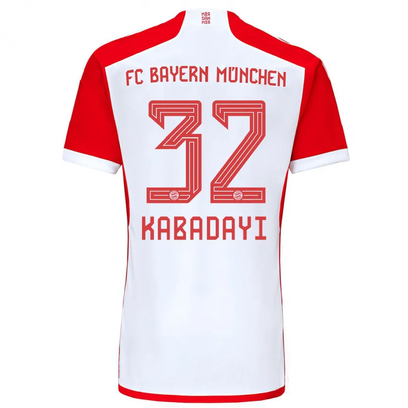 Danxen Niño Camiseta Yusuf Kabadayi #32 Rojo Blanco 1ª Equipación 2023/24 La Camisa