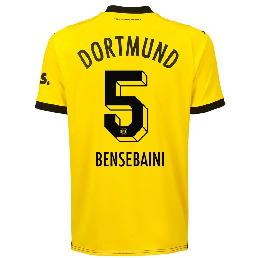 Danxen Niño Camiseta Ramy Bensebaini #5 Amarillo 1ª Equipación 2023/24 La Camisa