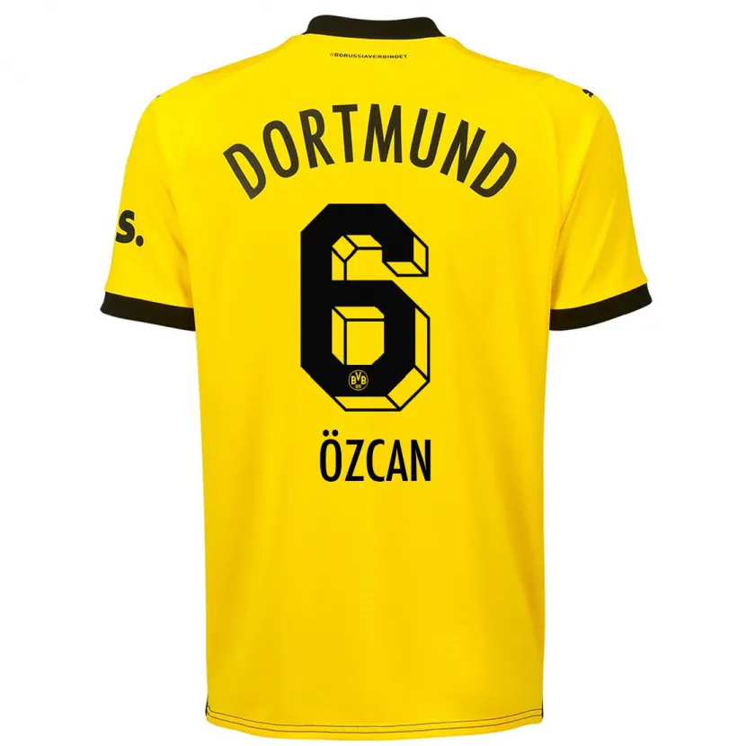 Danxen Niño Camiseta Salih Özcan #6 Amarillo 1ª Equipación 2023/24 La Camisa