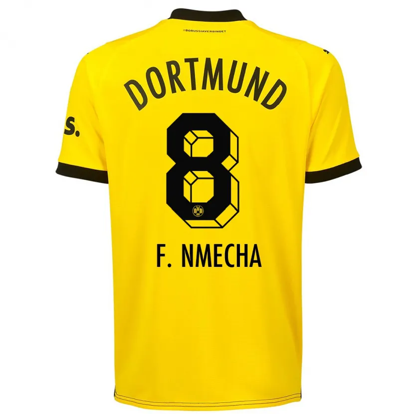 Danxen Niño Camiseta Felix Nmecha #8 Amarillo 1ª Equipación 2023/24 La Camisa