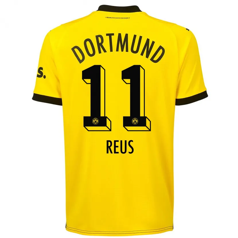 Danxen Niño Camiseta Marco Reus #11 Amarillo 1ª Equipación 2023/24 La Camisa