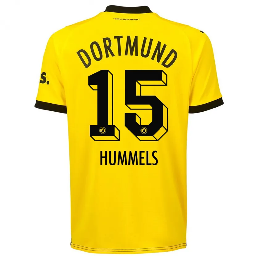 Danxen Niño Camiseta Mats Hummels #15 Amarillo 1ª Equipación 2023/24 La Camisa