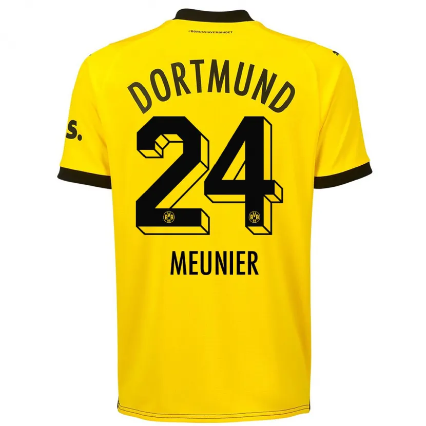 Danxen Niño Camiseta Thomas Meunier #24 Amarillo 1ª Equipación 2023/24 La Camisa