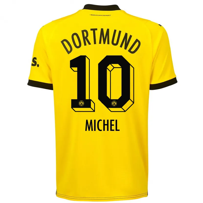 Danxen Niño Camiseta Falko Michel #10 Amarillo 1ª Equipación 2023/24 La Camisa