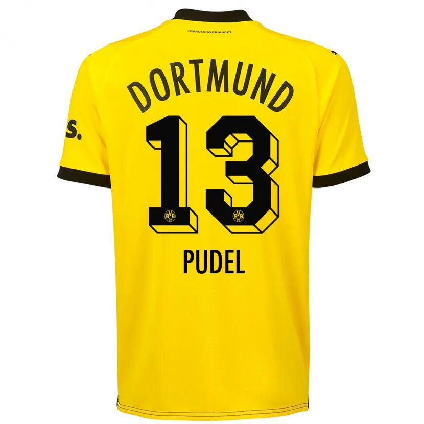 Danxen Niño Camiseta Bjarne Pudel #13 Amarillo 1ª Equipación 2023/24 La Camisa