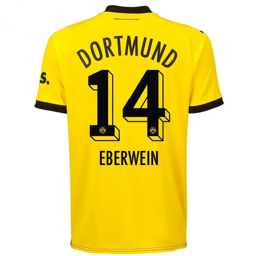 Danxen Niño Camiseta Michael Eberwein #14 Amarillo 1ª Equipación 2023/24 La Camisa