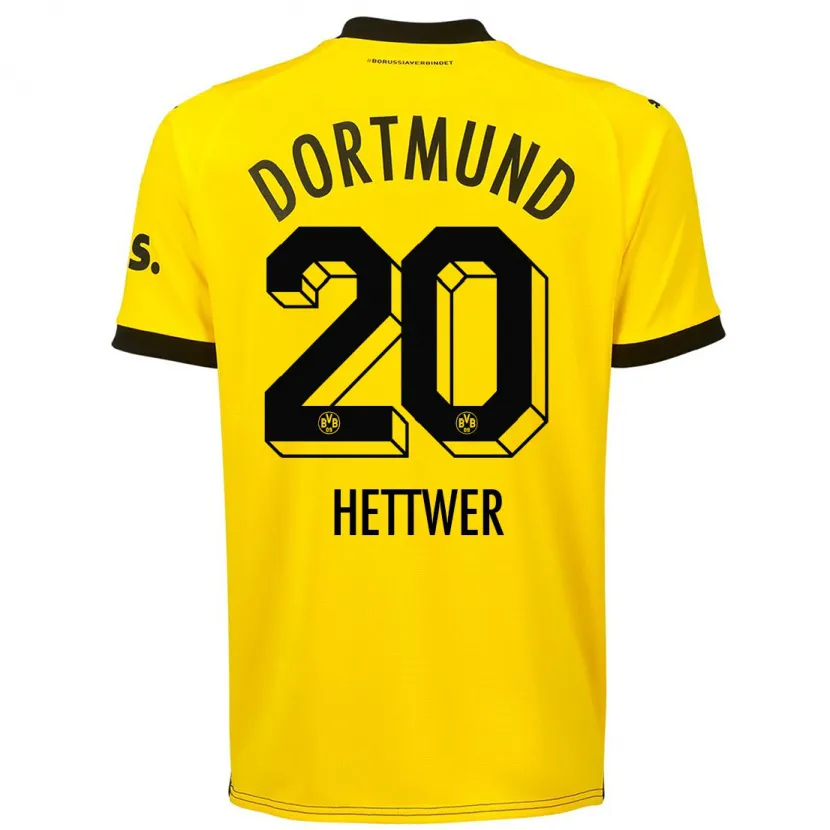 Danxen Niño Camiseta Julian Hettwer #20 Amarillo 1ª Equipación 2023/24 La Camisa