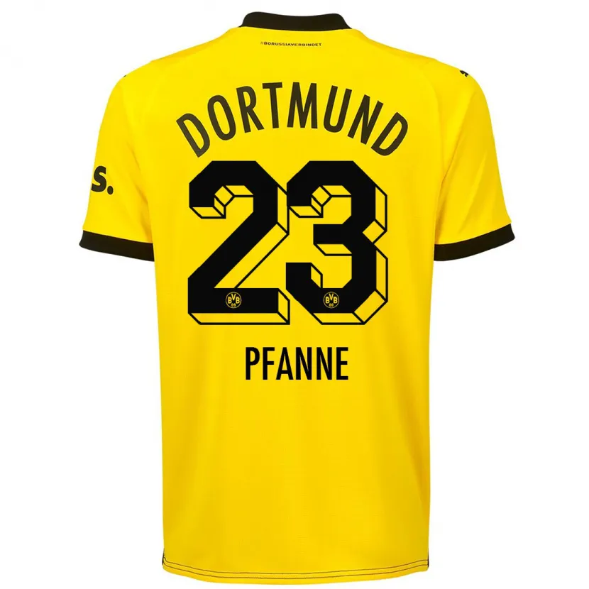 Danxen Niño Camiseta Franz Pfanne #23 Amarillo 1ª Equipación 2023/24 La Camisa