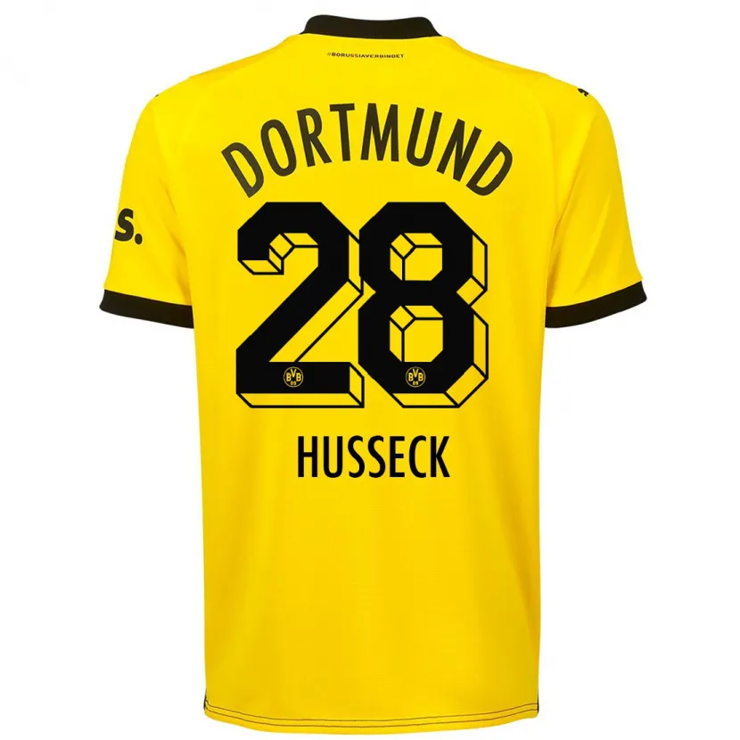 Danxen Niño Camiseta Jonah Husseck #28 Amarillo 1ª Equipación 2023/24 La Camisa