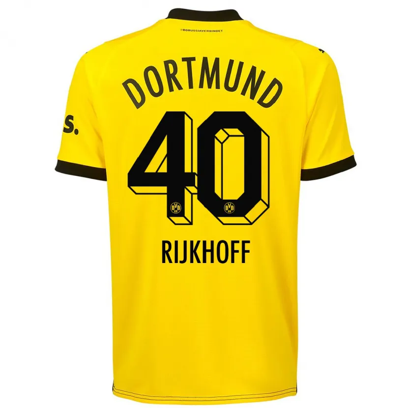 Danxen Niño Camiseta Julian Rijkhoff #40 Amarillo 1ª Equipación 2023/24 La Camisa