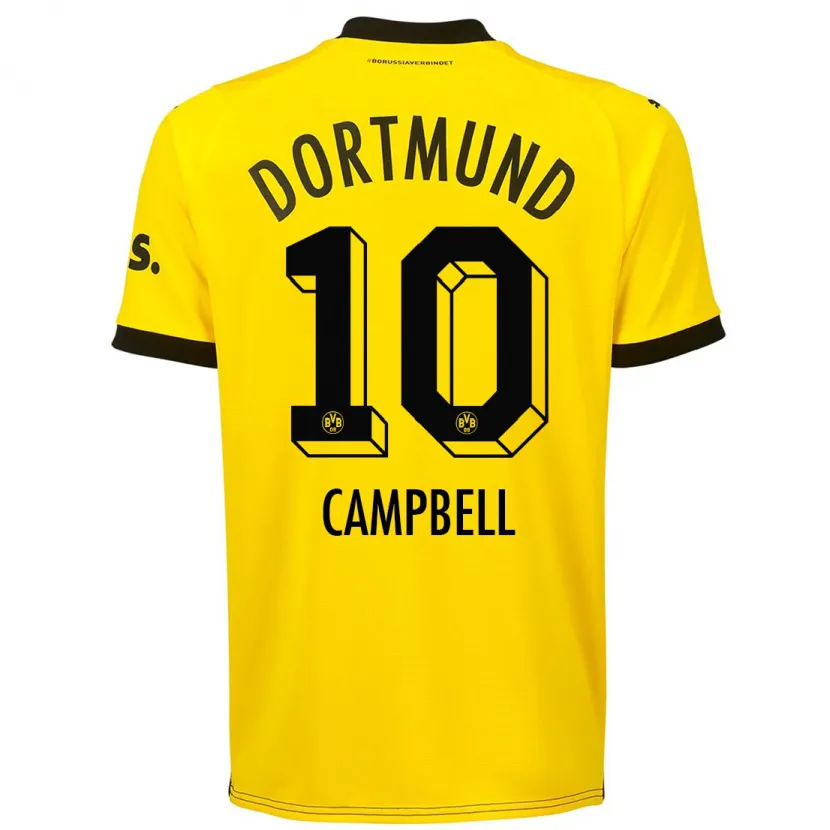 Danxen Niño Camiseta Cole Campbell #10 Amarillo 1ª Equipación 2023/24 La Camisa