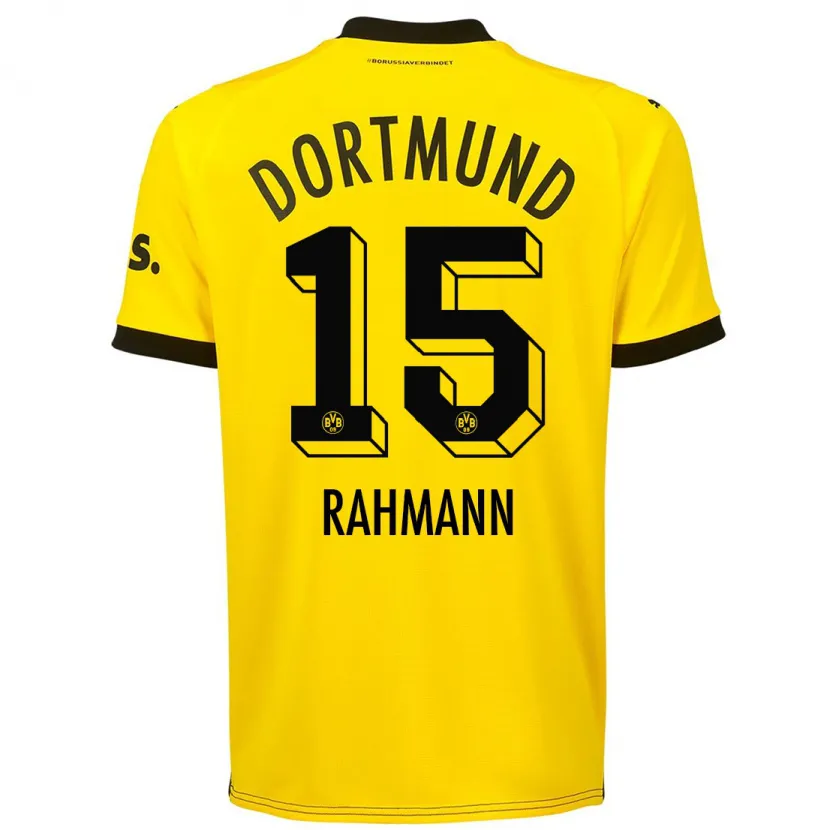 Danxen Niño Camiseta Luke Rahmann #15 Amarillo 1ª Equipación 2023/24 La Camisa