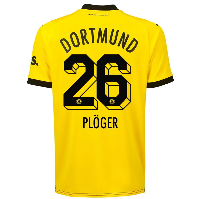 Danxen Niño Camiseta Dustin Plöger #26 Amarillo 1ª Equipación 2023/24 La Camisa