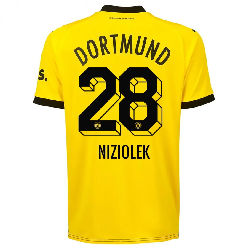 Danxen Niño Camiseta Alex Niziolek #28 Amarillo 1ª Equipación 2023/24 La Camisa