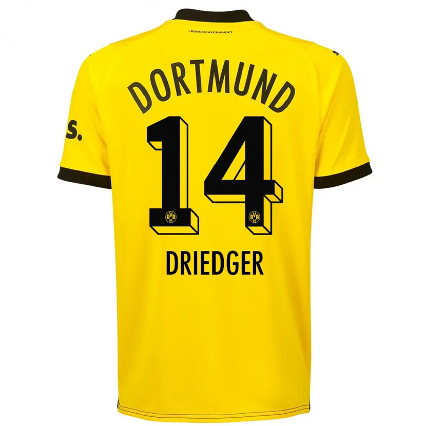 Danxen Niño Camiseta Julian Driedger #14 Amarillo 1ª Equipación 2023/24 La Camisa