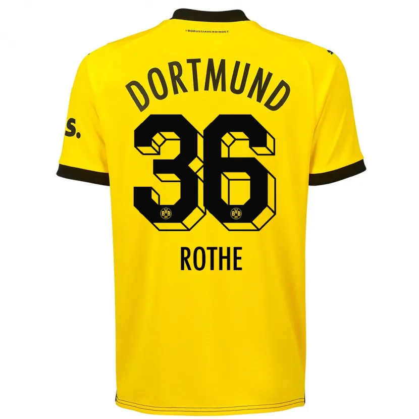 Danxen Niño Camiseta Tom Rothe #36 Amarillo 1ª Equipación 2023/24 La Camisa