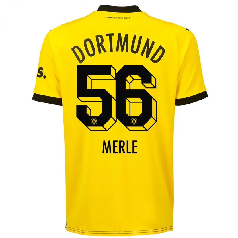 Danxen Niño Camiseta Albers Merle #56 Amarillo 1ª Equipación 2023/24 La Camisa