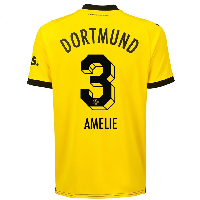 Danxen Niño Camiseta Berger Amelie #3 Amarillo 1ª Equipación 2023/24 La Camisa