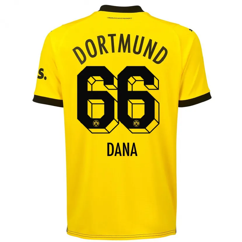 Danxen Niño Camiseta Bleckmann Dana #66 Amarillo 1ª Equipación 2023/24 La Camisa