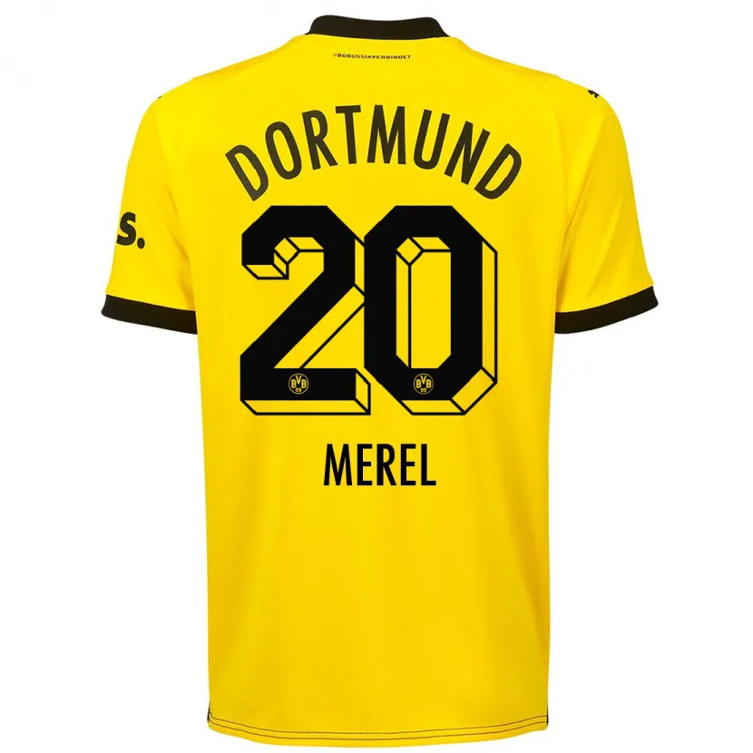 Danxen Niño Camiseta Freriks Merel #20 Amarillo 1ª Equipación 2023/24 La Camisa