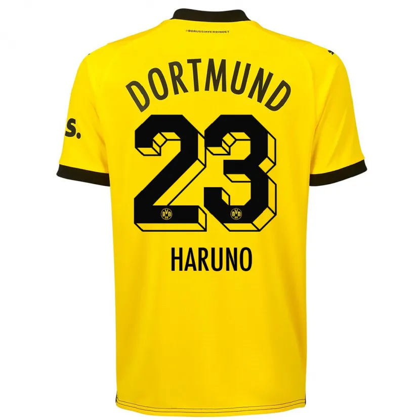 Danxen Niño Camiseta Sasaki Haruno #23 Amarillo 1ª Equipación 2023/24 La Camisa