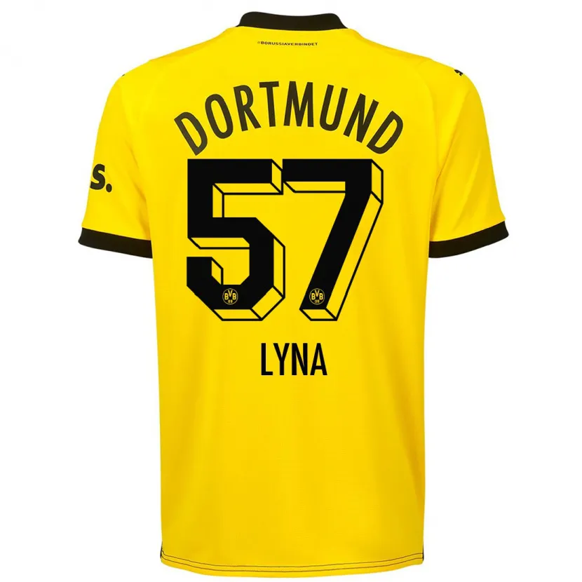 Danxen Niño Camiseta Schwarz Lyna #57 Amarillo 1ª Equipación 2023/24 La Camisa