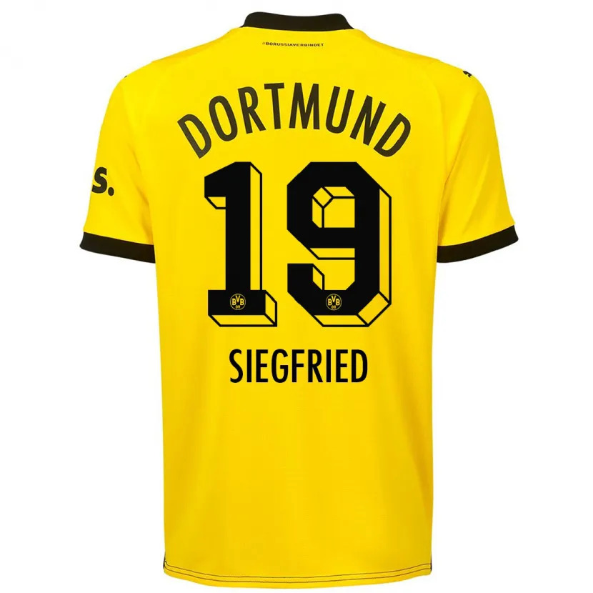 Danxen Niño Camiseta Janz Siegfried #19 Amarillo 1ª Equipación 2023/24 La Camisa