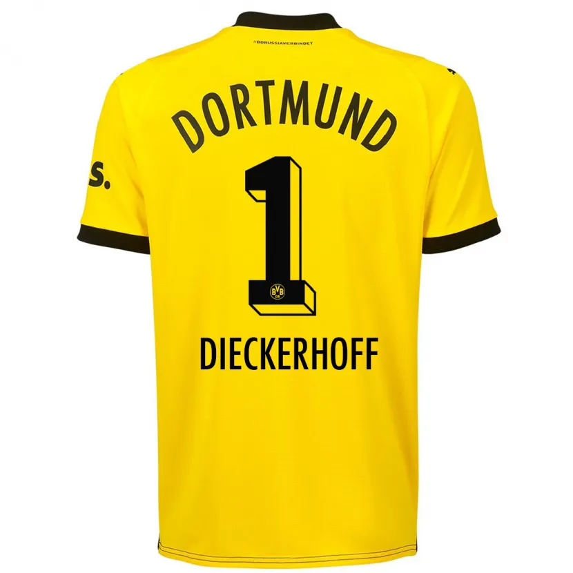 Danxen Niño Camiseta Max Dieckerhoff #1 Amarillo 1ª Equipación 2023/24 La Camisa