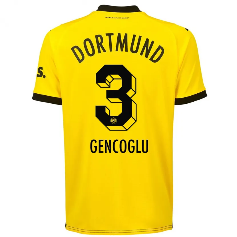 Danxen Niño Camiseta Tekin Gencoglu #3 Amarillo 1ª Equipación 2023/24 La Camisa