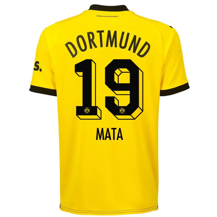 Danxen Niño Camiseta Ken Mata #19 Amarillo 1ª Equipación 2023/24 La Camisa