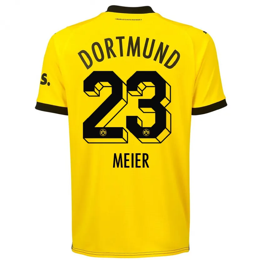 Danxen Niño Camiseta Maximilian Meier #23 Amarillo 1ª Equipación 2023/24 La Camisa