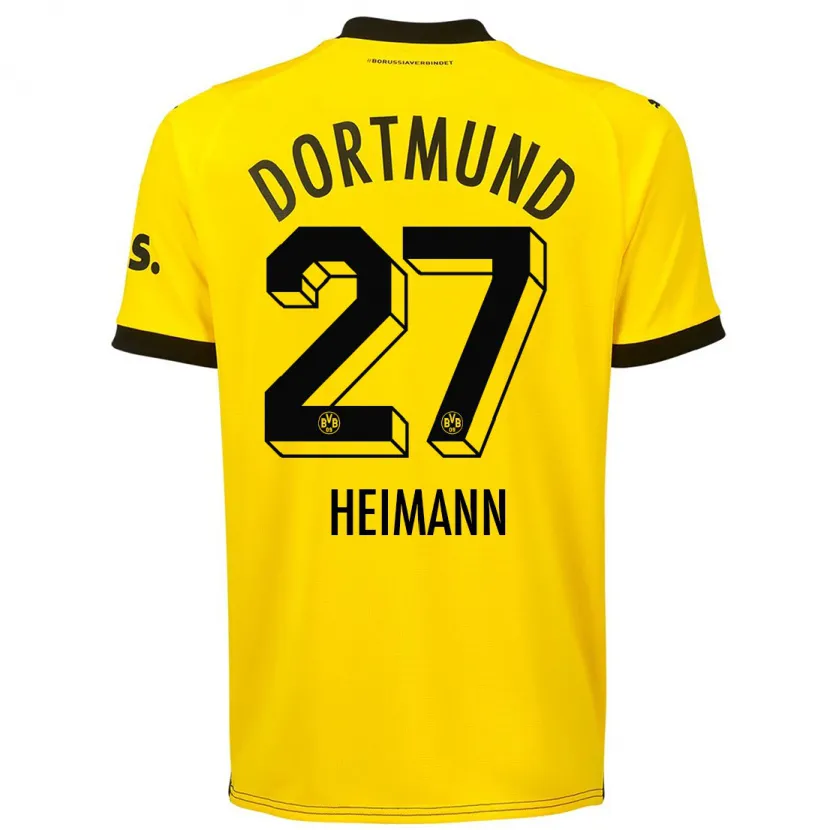 Danxen Niño Camiseta Wesley Heimann #27 Amarillo 1ª Equipación 2023/24 La Camisa