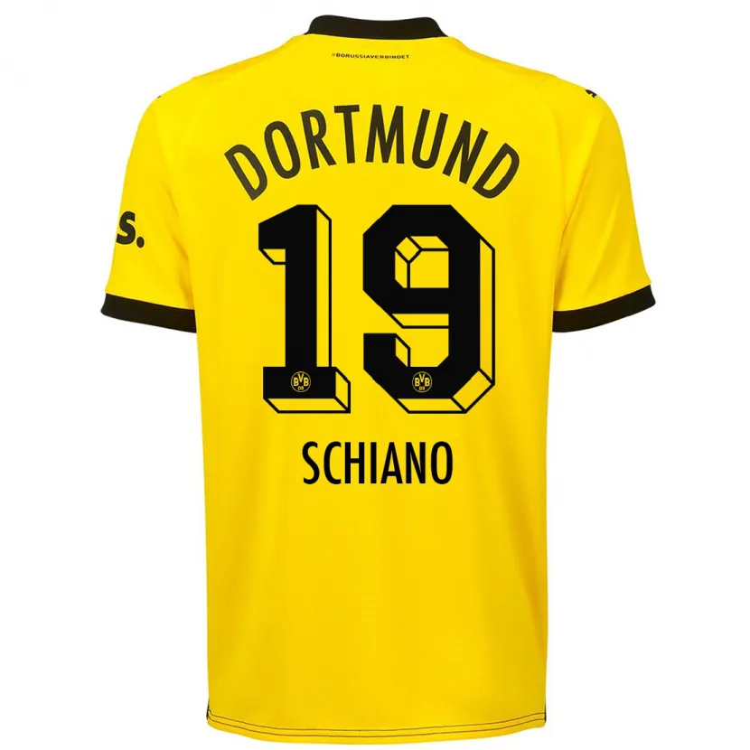 Danxen Niño Camiseta Emilio Schiano #19 Amarillo 1ª Equipación 2023/24 La Camisa