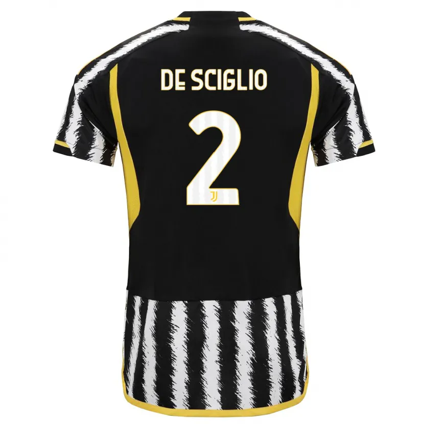 Danxen Niño Camiseta Mattia De Sciglio #2 Blanco Negro 1ª Equipación 2023/24 La Camisa