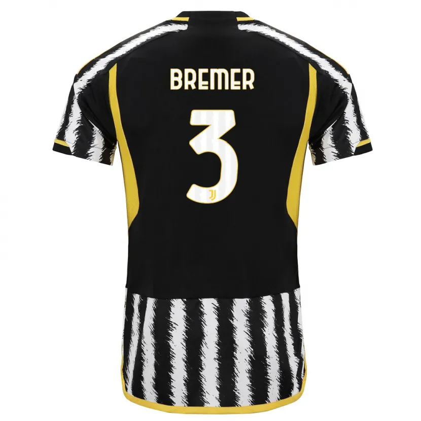 Danxen Niño Camiseta Bremer #3 Blanco Negro 1ª Equipación 2023/24 La Camisa