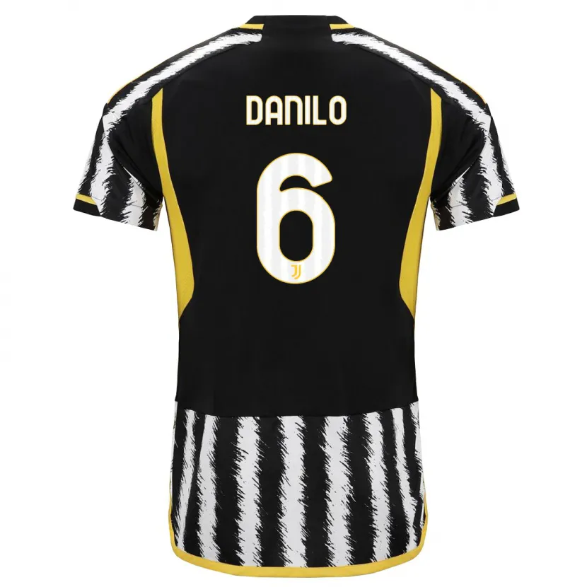 Danxen Niño Camiseta Danilo #6 Blanco Negro 1ª Equipación 2023/24 La Camisa