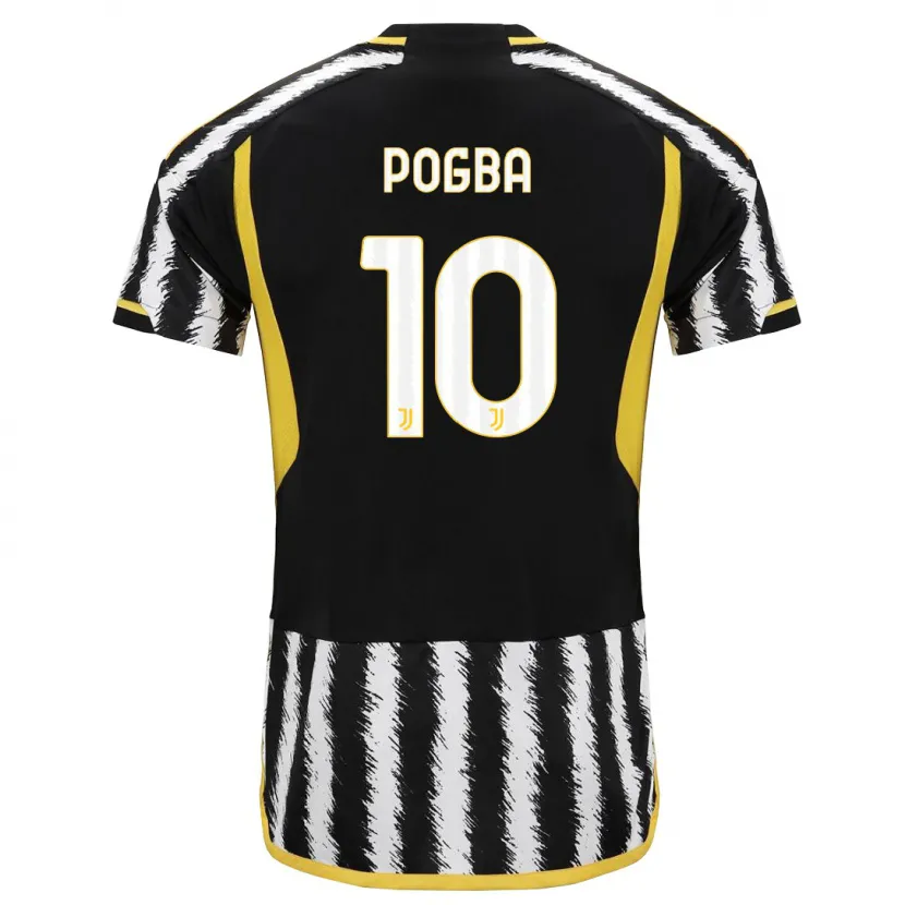 Danxen Niño Camiseta Paul Pogba #10 Blanco Negro 1ª Equipación 2023/24 La Camisa