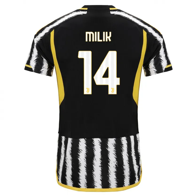 Danxen Niño Camiseta Arkadiusz Milik #14 Blanco Negro 1ª Equipación 2023/24 La Camisa