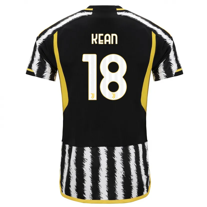 Danxen Niño Camiseta Moise Kean #18 Blanco Negro 1ª Equipación 2023/24 La Camisa