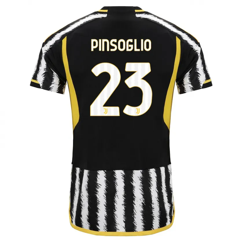 Danxen Niño Camiseta Carlo Pinsoglio #23 Blanco Negro 1ª Equipación 2023/24 La Camisa