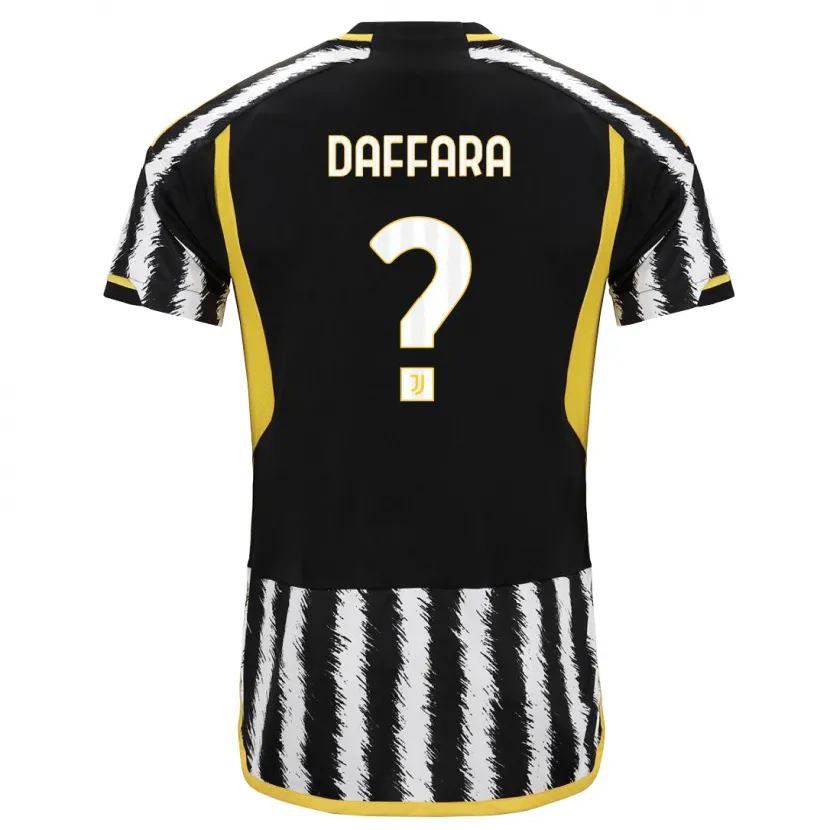 Danxen Niño Camiseta Giovanni Daffara #0 Blanco Negro 1ª Equipación 2023/24 La Camisa