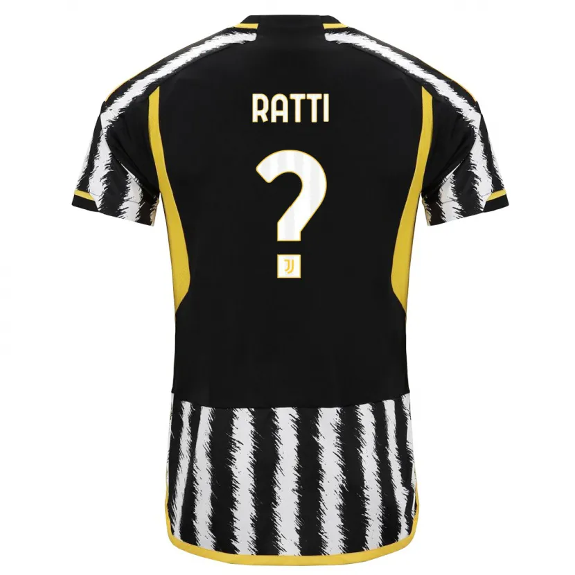 Danxen Niño Camiseta Leonardo Ratti #0 Blanco Negro 1ª Equipación 2023/24 La Camisa