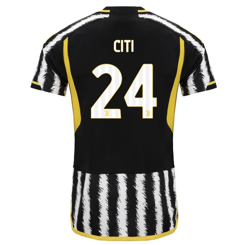 Danxen Niño Camiseta Alessandro Citi #24 Blanco Negro 1ª Equipación 2023/24 La Camisa