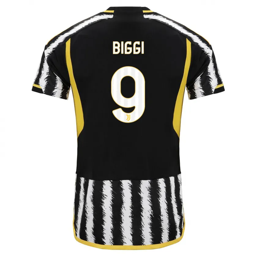 Danxen Niño Camiseta Silvano Biggi #9 Blanco Negro 1ª Equipación 2023/24 La Camisa