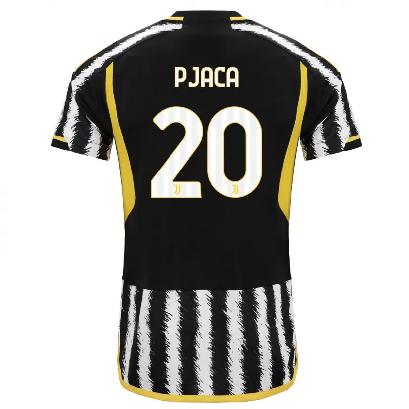 Danxen Niño Camiseta Marko Pjaca #20 Blanco Negro 1ª Equipación 2023/24 La Camisa