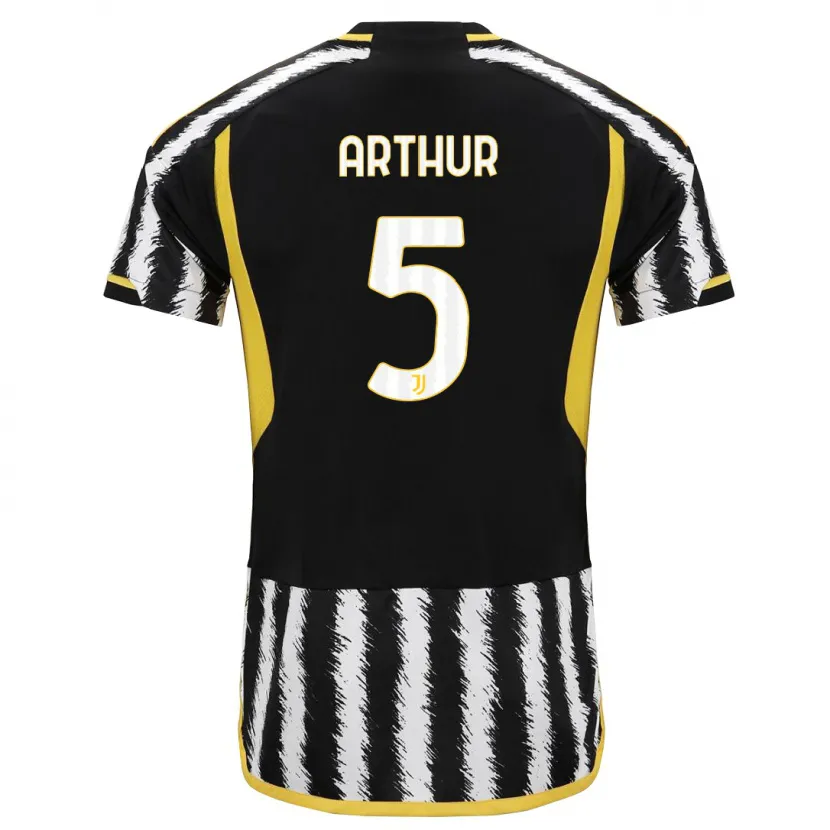 Danxen Niño Camiseta Arthur #5 Blanco Negro 1ª Equipación 2023/24 La Camisa